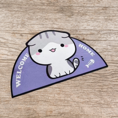 Cartoon Cat Entrance/Food Mat